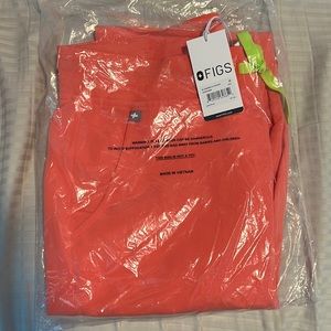 NWT FIGS Zamora Jogger Scrub Pants - Hot Coral